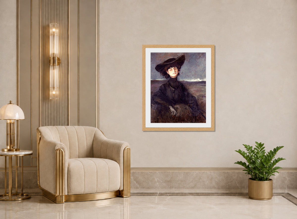 Jean-Louis Forain, Portrait de la comtesse Anna de Noailles (1905) — art deco roomset