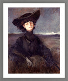 Jean-Louis Forain, Portrait de la comtesse Anna de Noailles (1905) — light grey frame