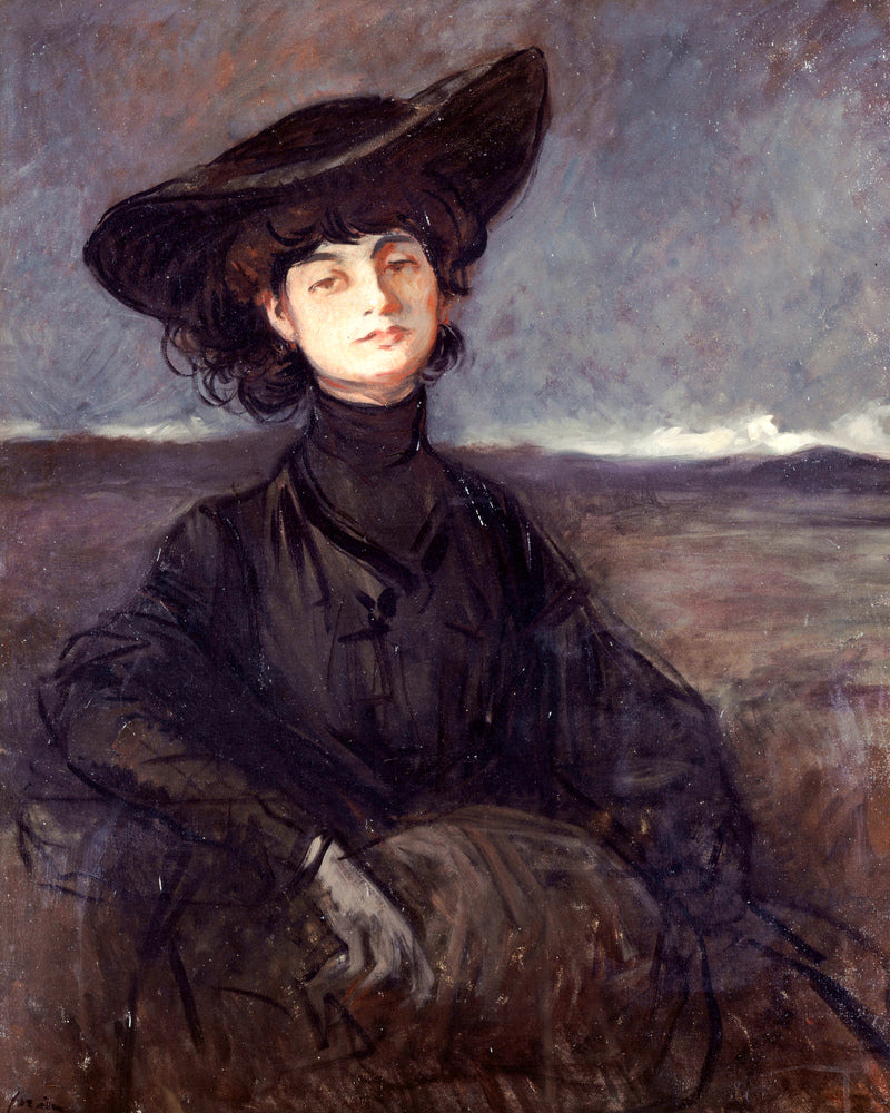 Jean-Louis Forain, Portrait de la comtesse Anna de Noailles (1905) — unframed