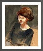 Jean-Louis Forain, Portrait of a Woman — dark grey frame