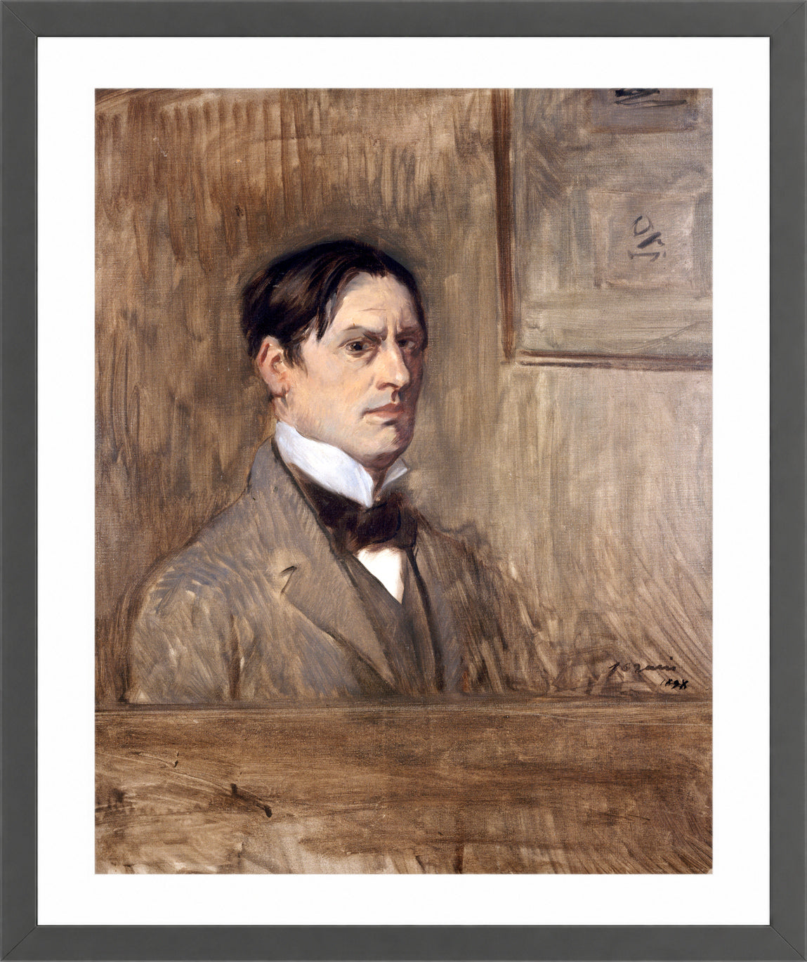 Jean-Louis Forain, Self-Portrait (1898) — dark grey frame