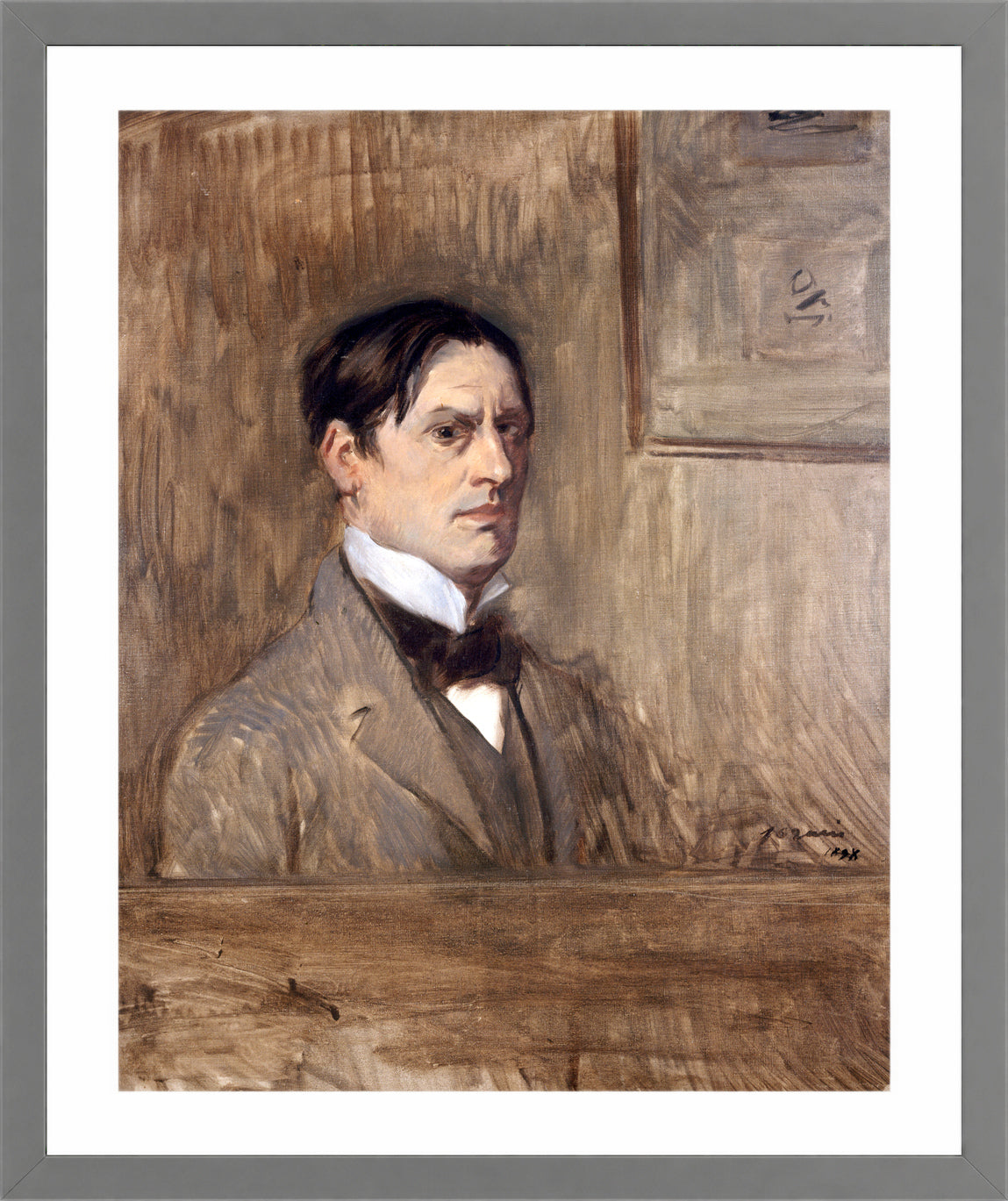 Jean-Louis Forain, Self-Portrait (1898) — light grey frame
