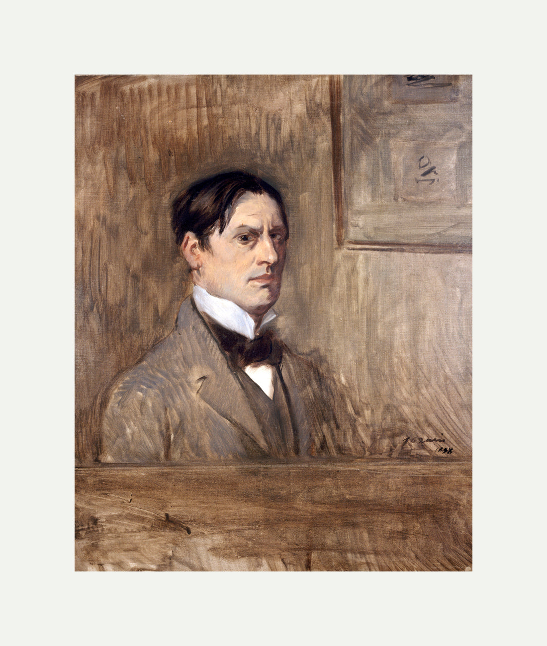 Jean-Louis Forain, Self-Portrait (1898) — rolled canvas