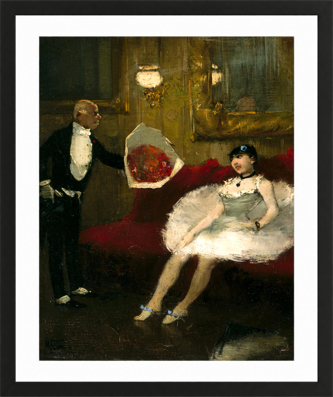 Jean-Louis Forain, The Admirer (1872–1886) — black frame