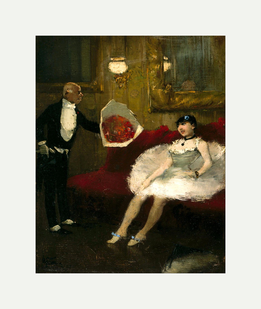 Jean-Louis Forain, The Admirer (1872–1886) — rolled canvas