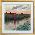 Jean-Louis Forain, The Artist’s Wife Fishing (1896) — gold frame