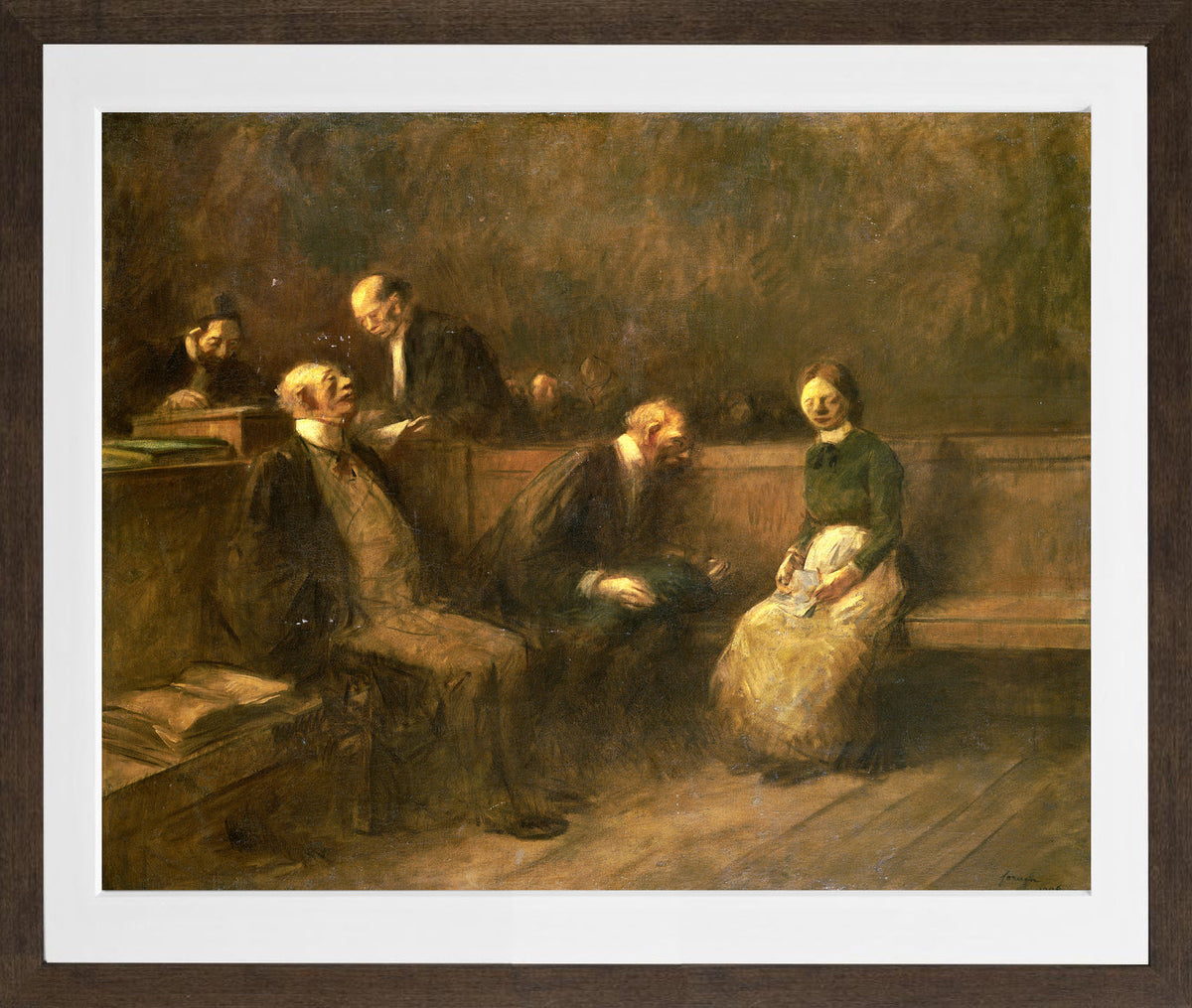 Jean-Louis Forain, The Petition (1906) — brown frame