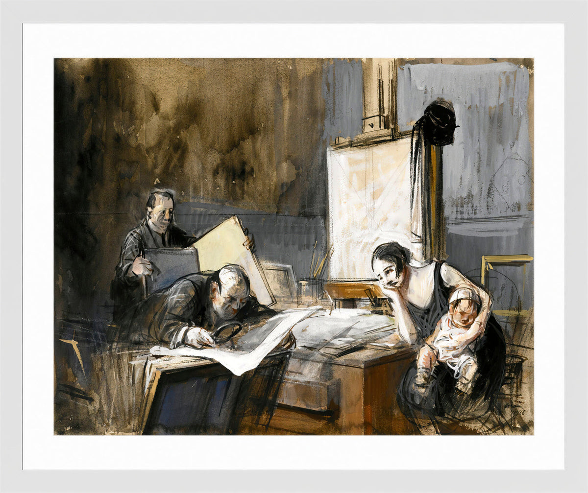 Jean-Louis Forain, The Print Dealer (1926) — white frame