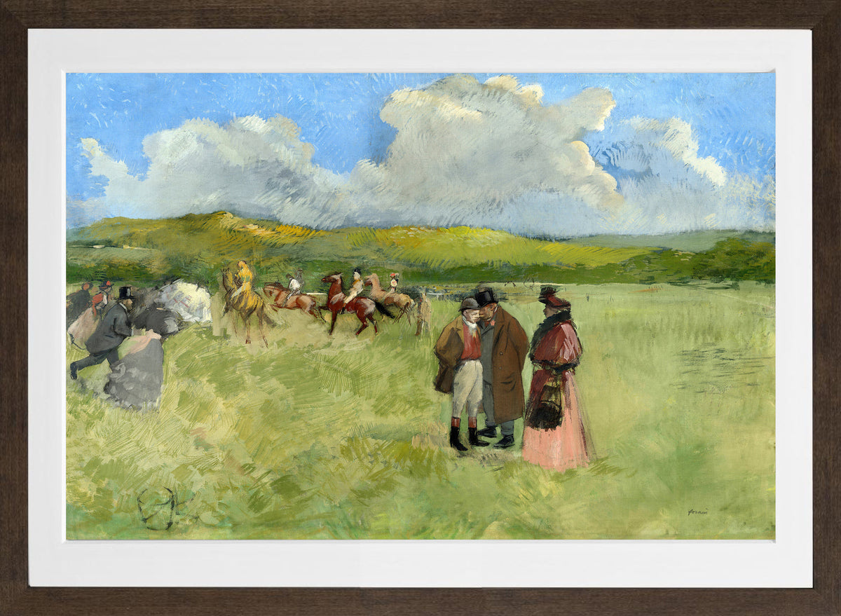 Jean-Louis Forain, The Race Track (circa 1891) — brown frame