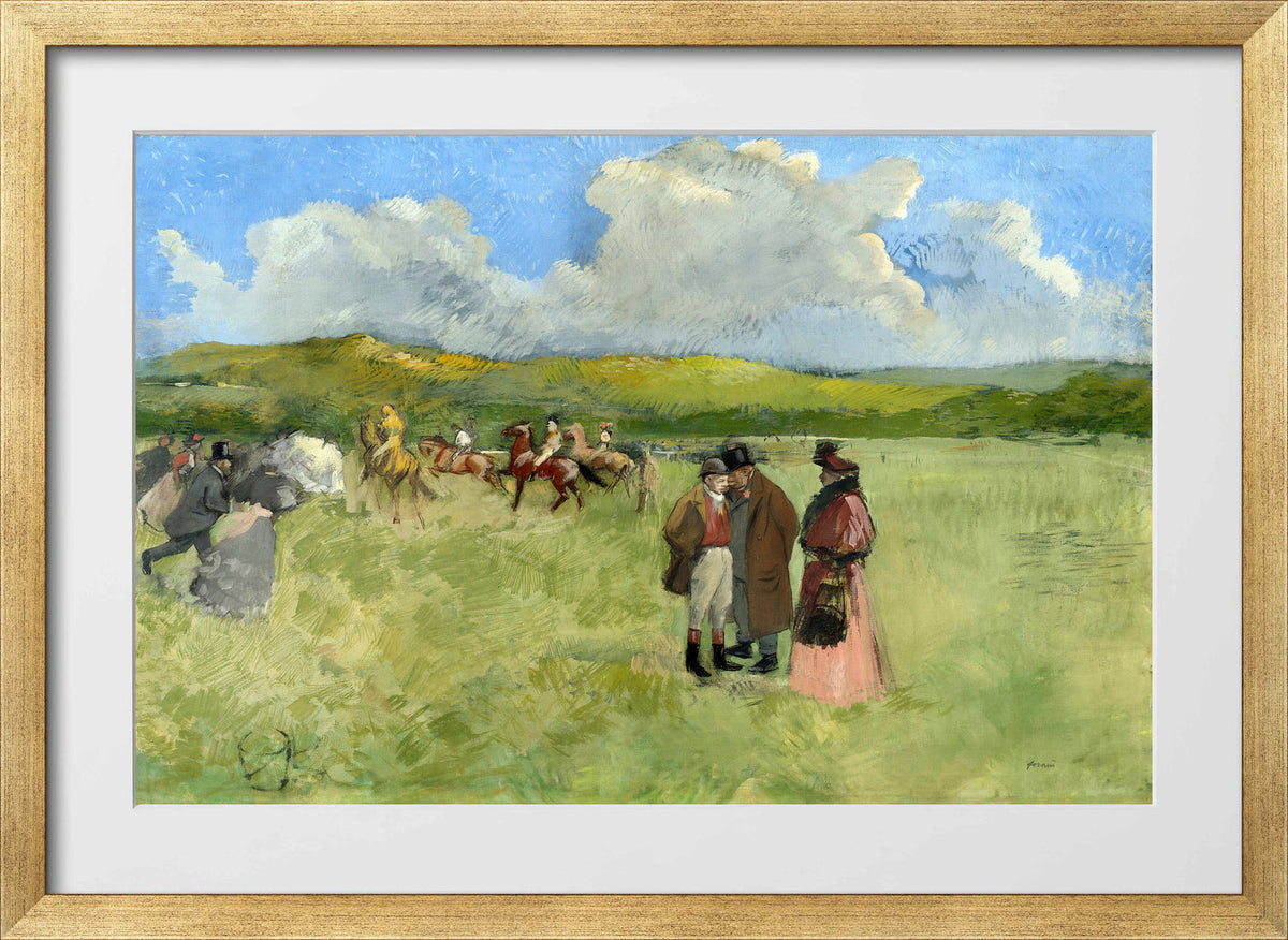 Jean-Louis Forain, The Race Track (circa 1891) — gold frame