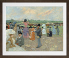 Jean-Louis Forain, The Races at Longchamp (circa 1891) — brown frame