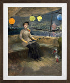 Jean-Louis Forain, Woman on a Yacht — brown frame