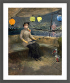 Jean-Louis Forain, Woman on a Yacht — dark grey frame