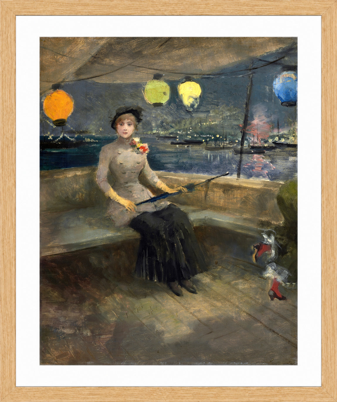 Jean-Louis Forain, Woman on a Yacht — oak frame
