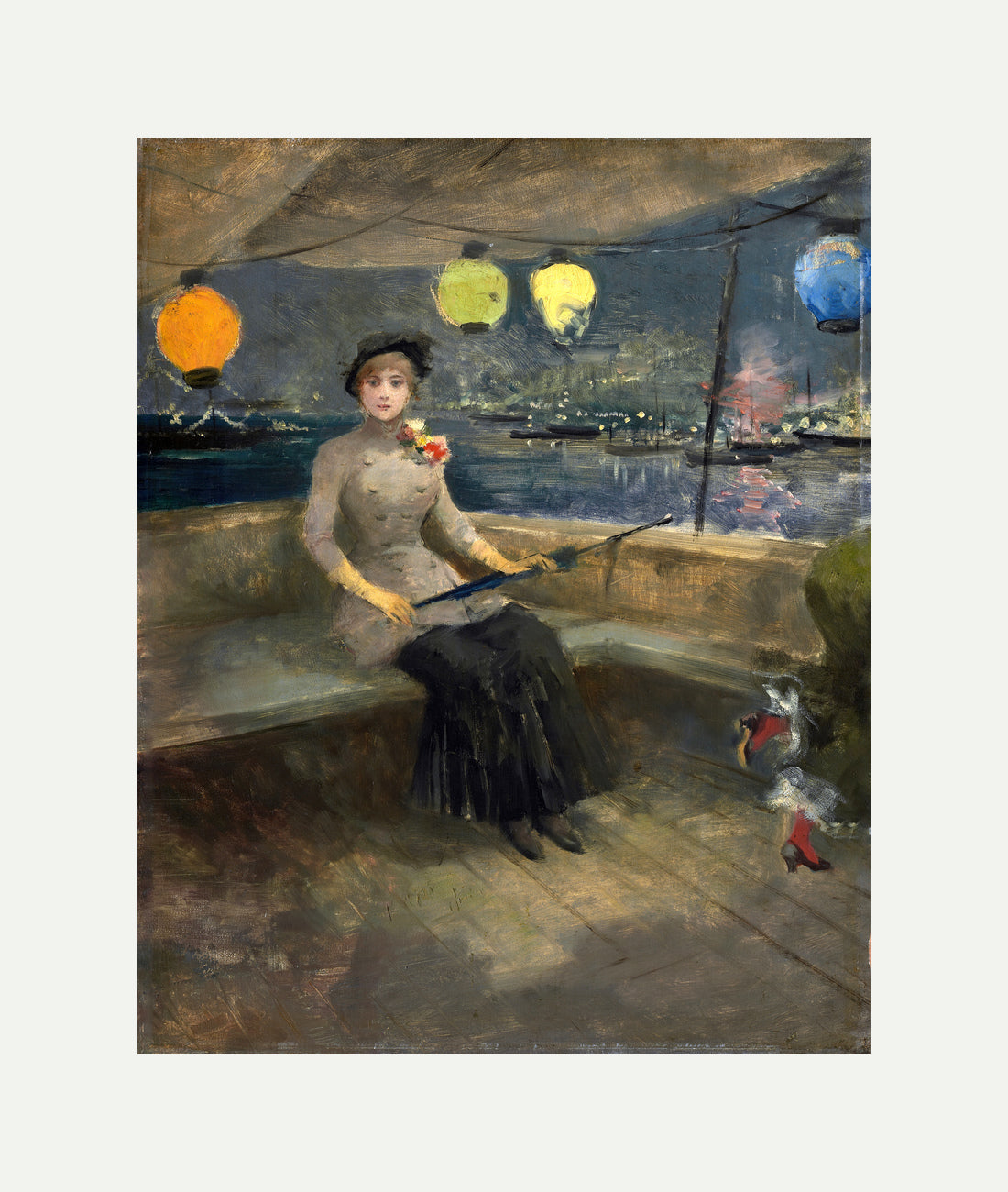 Jean-Louis Forain, Woman on a Yacht — rolled canvas