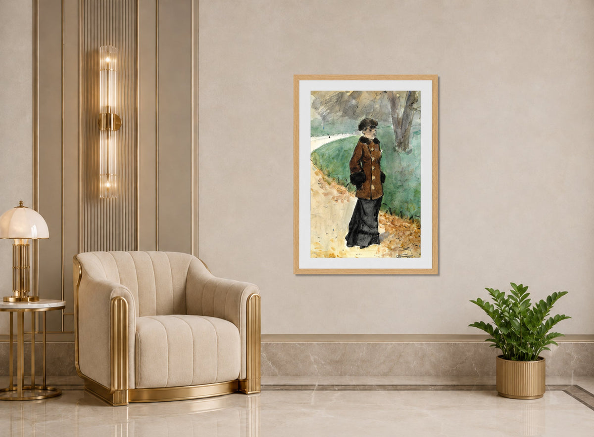 Jean-Louis Forain, Woman Walking (late 19th–early 20th century) — art deco roomset