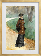 Jean-Louis Forain, Woman Walking (late 19th–early 20th century) — gold frame