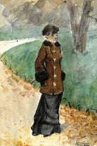 Jean-Louis Forain, Woman Walking (late 19th–early 20th century) — unframed