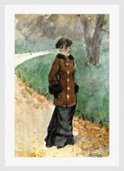 Jean-Louis Forain, Woman Walking (late 19th–early 20th century) — white frame