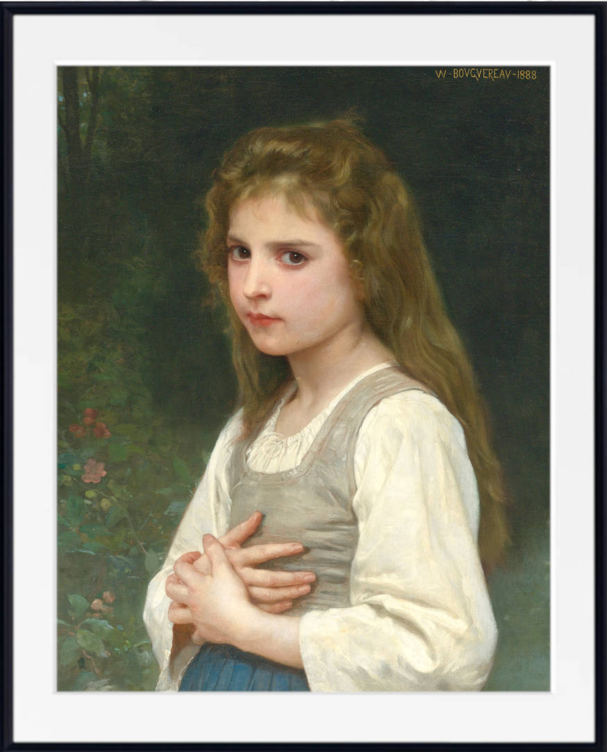 William-Adolphe Bouguereau, Fine Art Print : Jeanne Young Girl Portrait