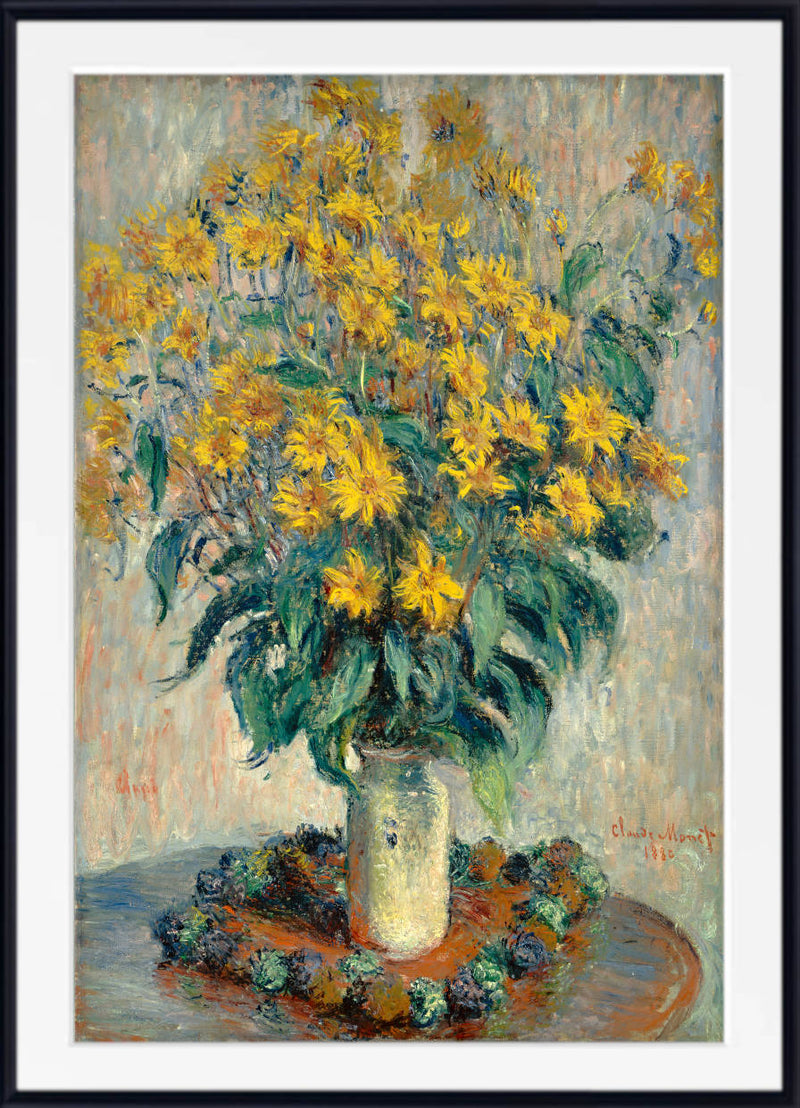 Jerusalem Artichoke Flowers by Claude Monet framed print
