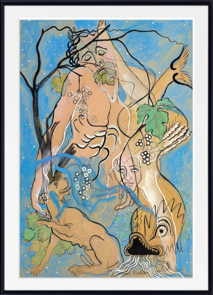 Francis Picabia Print, Jesus and The Dolphin (Transparencies Series)