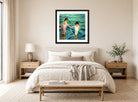 Joaquin Sorolla Print, 001 Niñas_en_el_mar_ Max Size displayed above a bed