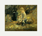 John Constable Print, A Boy With A Toy Cart with an off-white border for rolled canvas
