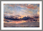 John Constable Print, A Cloud Study, Sunset (ca in a light grey frame