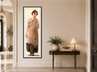 John Constable Print, A Country Girl in the Lake District displayed above a console table