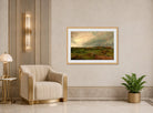John Constable Print, A Road across Hampstead Heath (ca displayed in an Art Deco interior