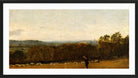 John Constable Print, A Shepherd in a Landscape looking across Dedham Vale towards Langham (ca in a black frame
