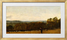 John Constable Print, A Shepherd in a Landscape looking across Dedham Vale towards Langham (ca in a gold frame