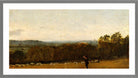 John Constable Print, A Shepherd in a Landscape looking across Dedham Vale towards Langham (ca in a light grey frame