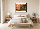 John Constable Print, A View at Hampstead with Stormy Weather (ca displayed above a bed