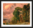 John Constable Print, A View at Hampstead with Stormy Weather (ca in a black frame