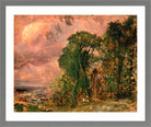 John Constable Print, A View at Hampstead with Stormy Weather (ca in a light grey frame
