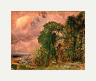 John Constable Print, A View at Hampstead with Stormy Weather (ca with an off-white border for rolled canvas
