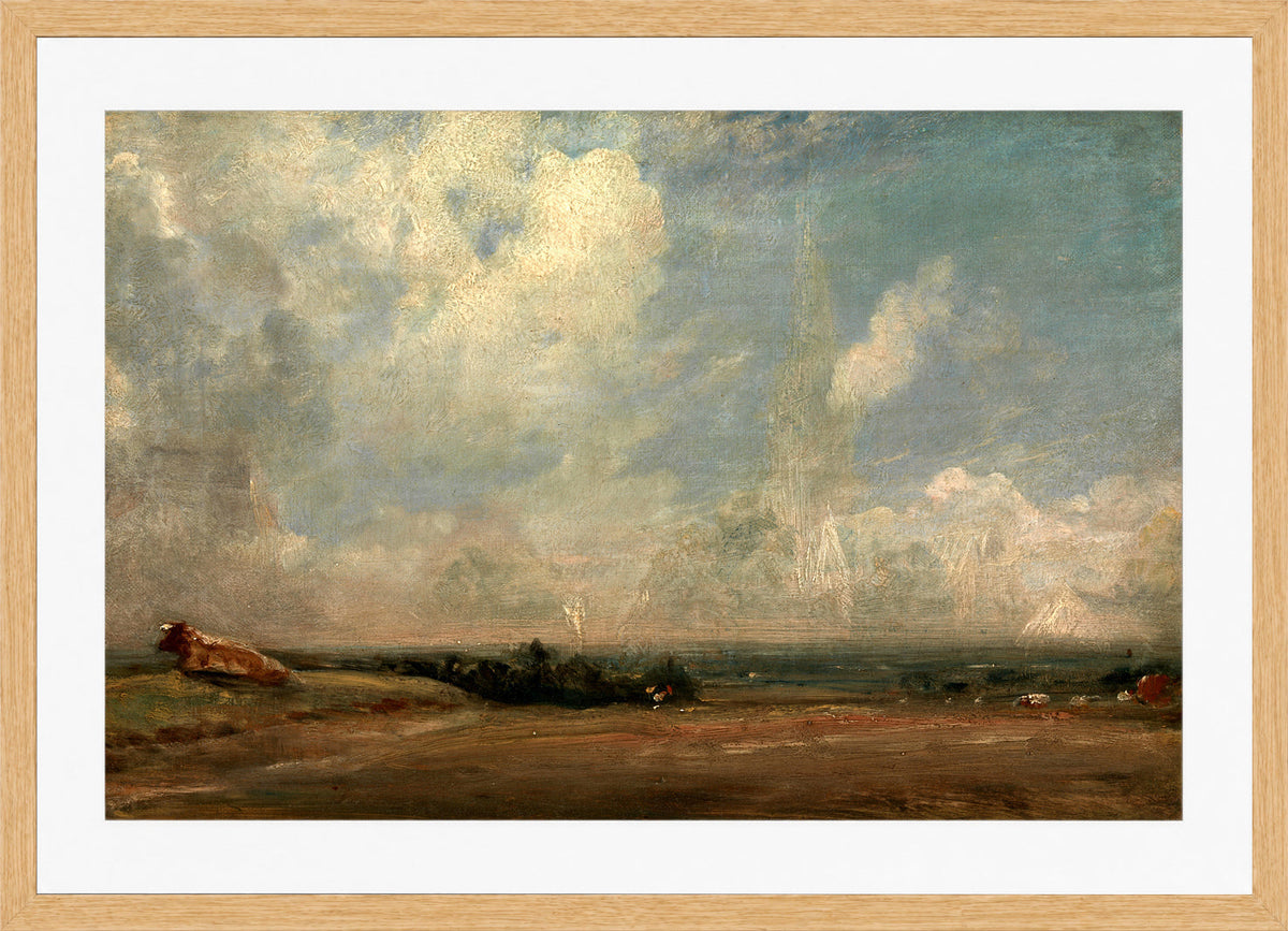 John Constable Print, A View from Hampstead Heath (ca in an oak frame