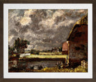John Constable Print, A View on the Banks of the River Stour in a brown frame