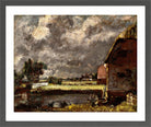 John Constable Print, A View on the Banks of the River Stour in a dark grey frame