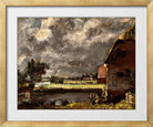 John Constable Print, A View on the Banks of the River Stour in a gold frame