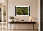 John Constable Print, A Young Girl In A Woodland Landscape displayed above a console table