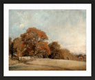 John Constable Print, An Autumnal Landscape at East Bergholt (1805-1808) in a black frame