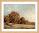 John Constable Print, An Autumnal Landscape at East Bergholt (1805-1808) in an oak frame
