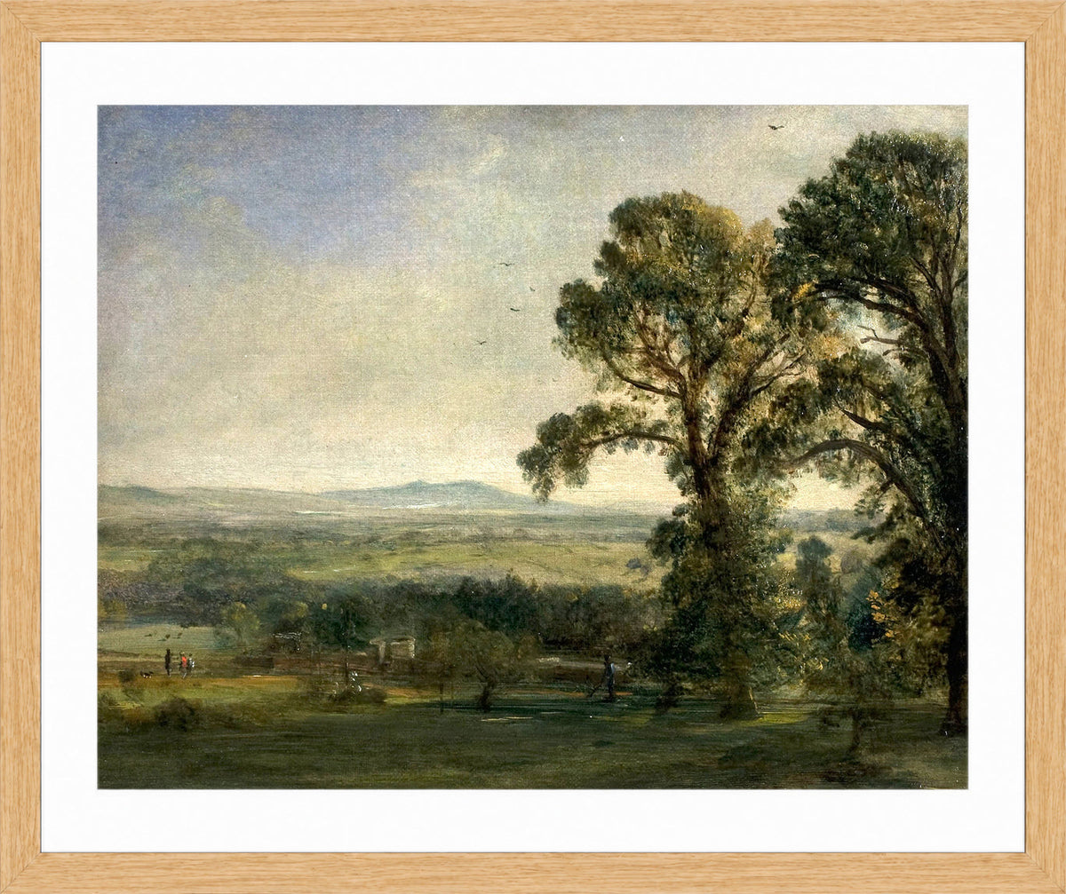 John Constable Print, Bardon Hill, Coleorton Hall (ca in an oak frame
