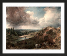 John Constable Print, Branch Hill Pond, Hampstead (1828) in a black frame