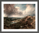 John Constable Print, Branch Hill Pond, Hampstead (1828) in a dark grey frame