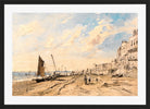 John Constable Print, Brighton Beach Looking West in a black frame