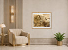 John Constable Print, Castle Crag, Borrowdale (1806) displayed in an Art Deco interior